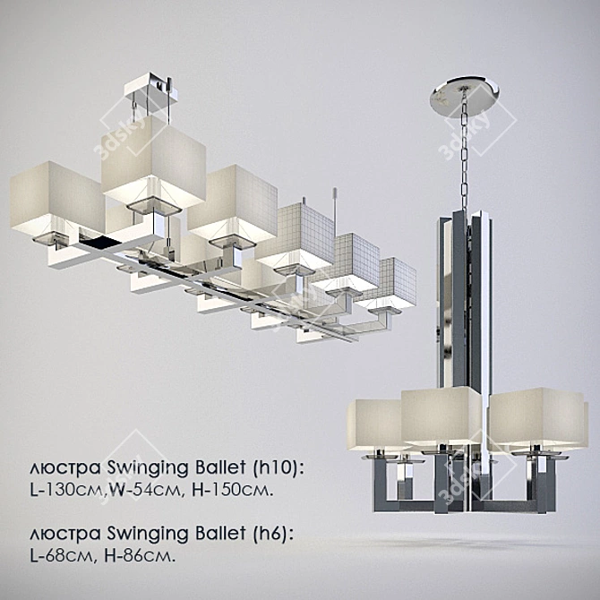 chandelier Ilfari Swinging Ballet (h10) (h6) 3D model image 1