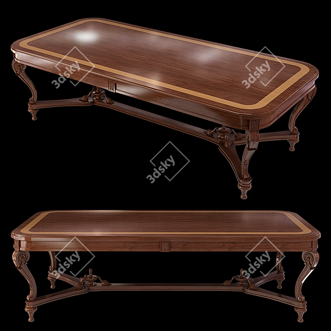 Angelo Cappellini Rubens: Elegant Dining Table 3D model image 2