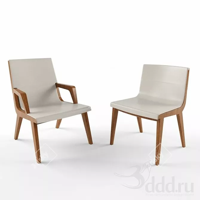 Modern Maxalto Acanto Chair: Elegant and Comfortable 3D model image 1