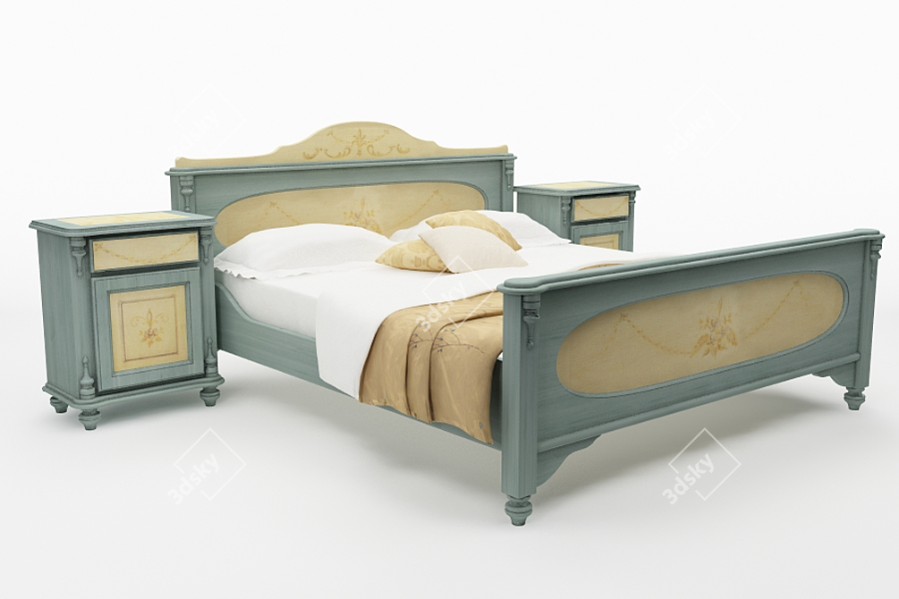 Classic Style Bed: Castellani Mila 3D model image 1