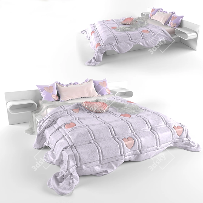 Heartwarming Dream Beds 3D model image 1