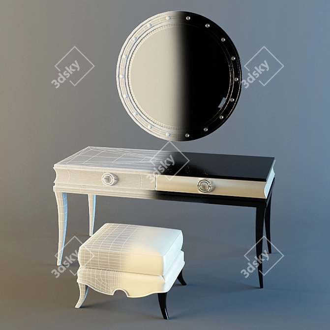 Elegant Savoy Console Set 3D model image 1