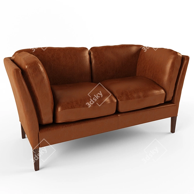 Contemporary C&C Leather Sofa 3D model image 1