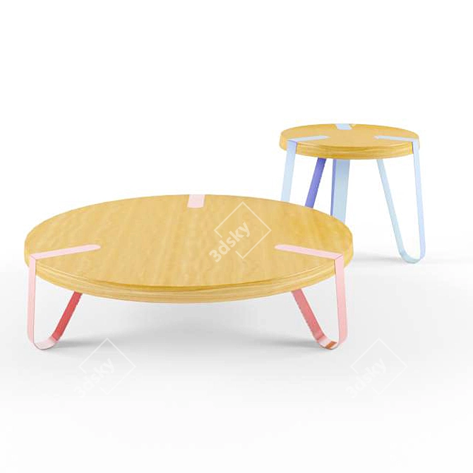 Modern Level Coffee Table 3D model image 1