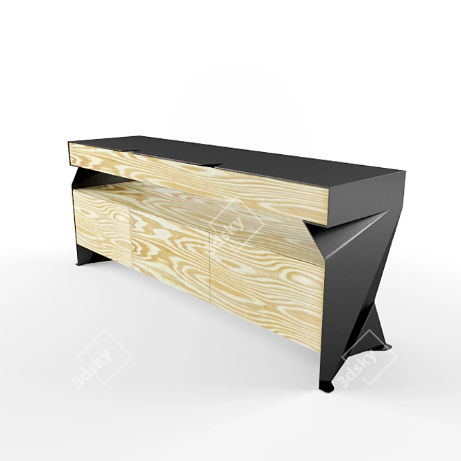 C1 Credenza: Elegant Storage Solution 3D model image 1