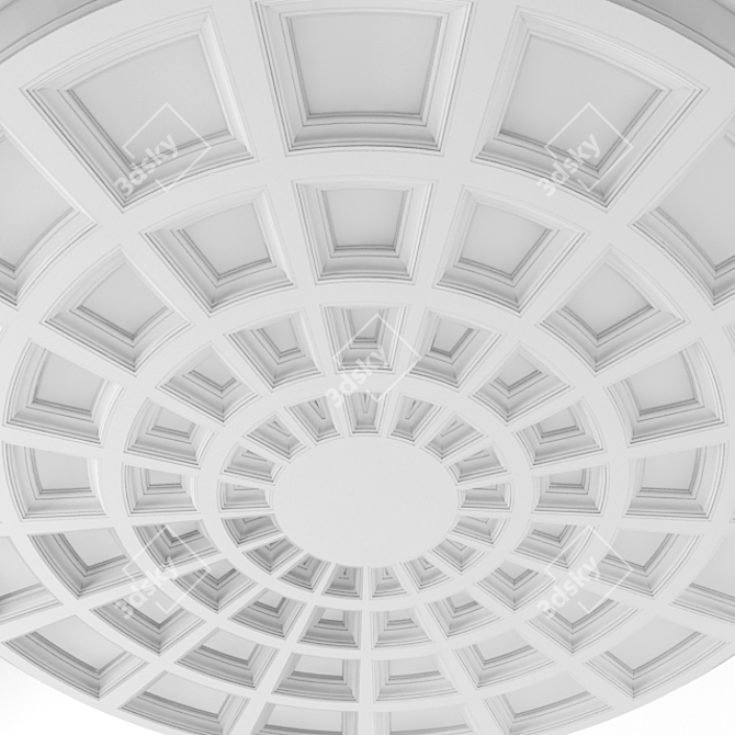 Elegant Ceiling Framework 3D model image 1