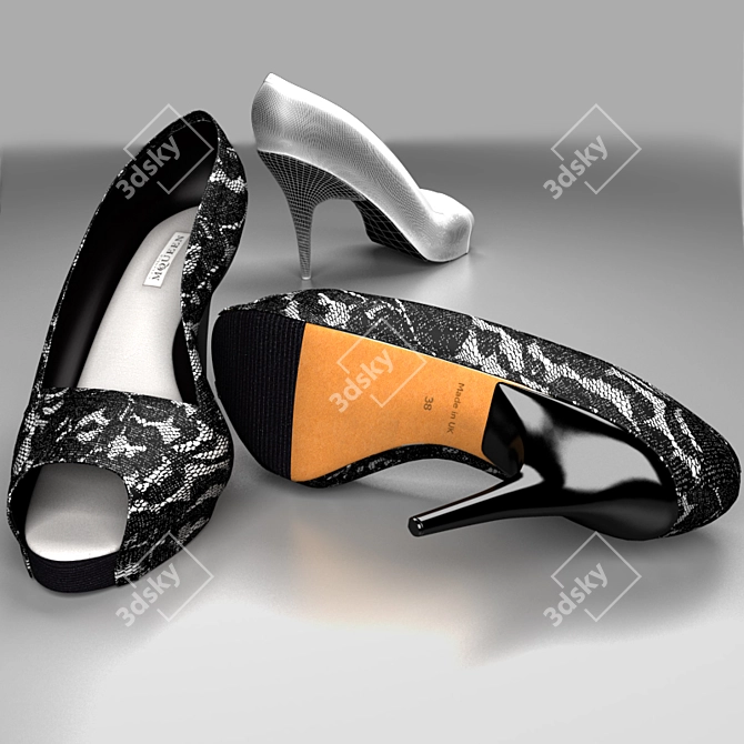 Elevate Your Style: Alexander McQueen Shoes 3D model image 1