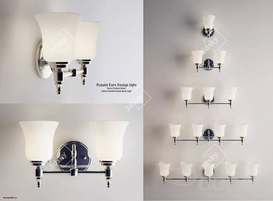 Sleek Euro Design Lighting 3D model image 1