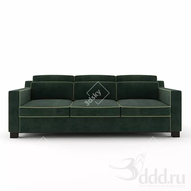 Luxurious Ralph Lauren Graham Sofa 3D model image 1