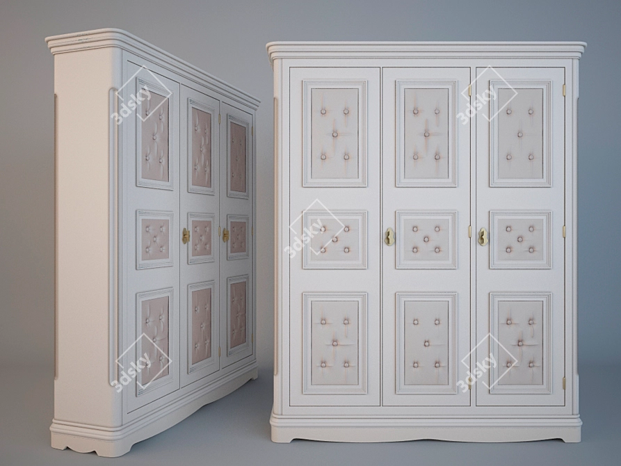 Classic Style Wardrobe, 2500x2500x600 3D model image 1