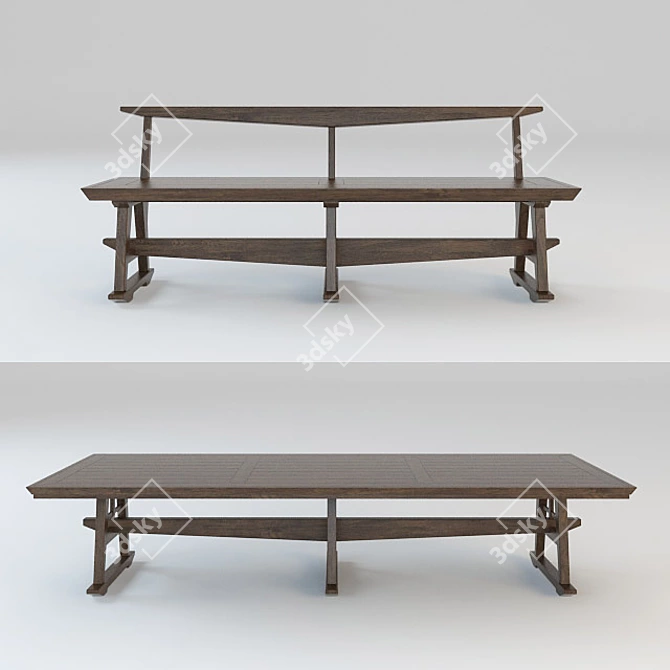 Portable Picnic Table Set 3D model image 1