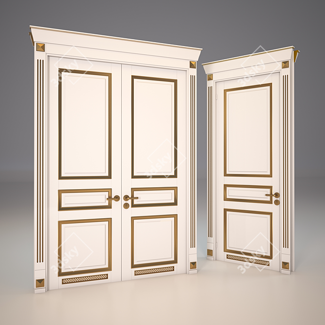 Title: Elegant Entryway Door 3D model image 1