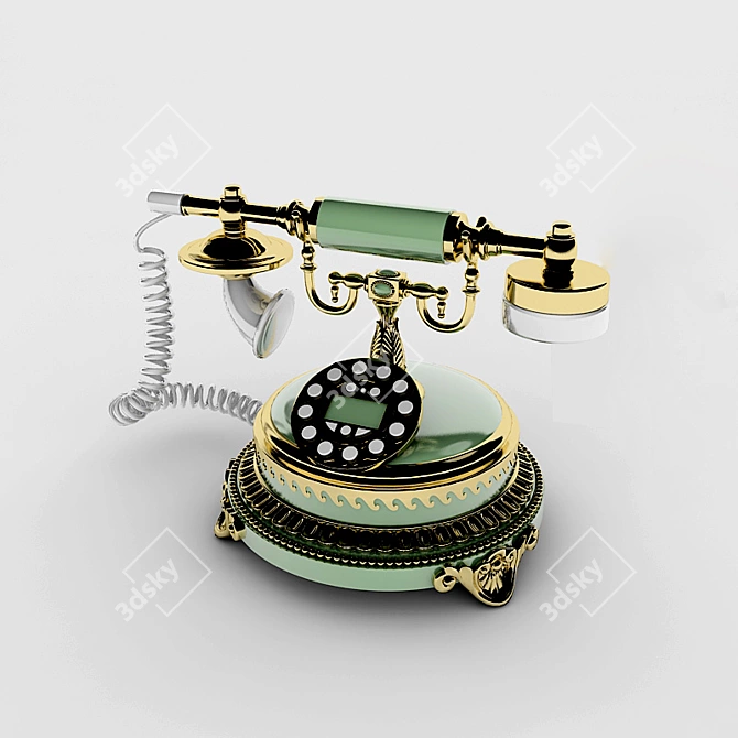 Vintage V-Ray Classic Phone 3D model image 1