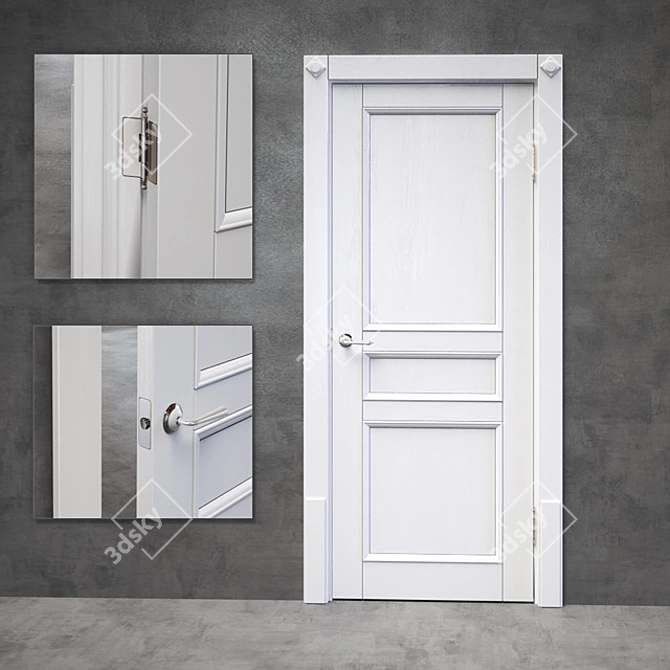 Sleek & Simplistic Entry Door 3D model image 1