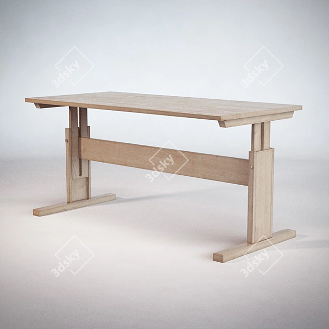 Adjustable Height Table 3D model image 1