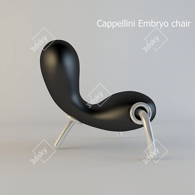 Minimalist Embryo Chair 3D model image 1