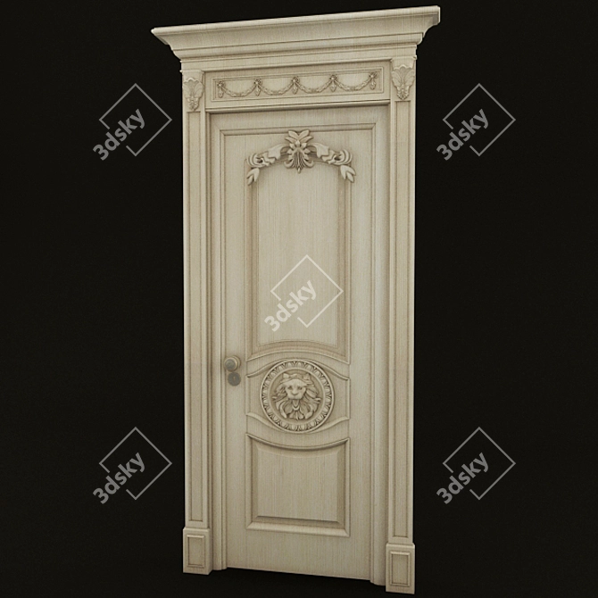 Elegant Entry Door 3D model image 1