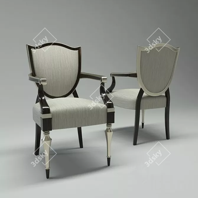 Elegant Benet Dining Chair 3D model image 1