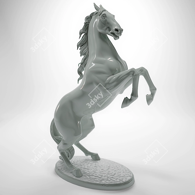 Bold Equestrian Stance 3D model image 1