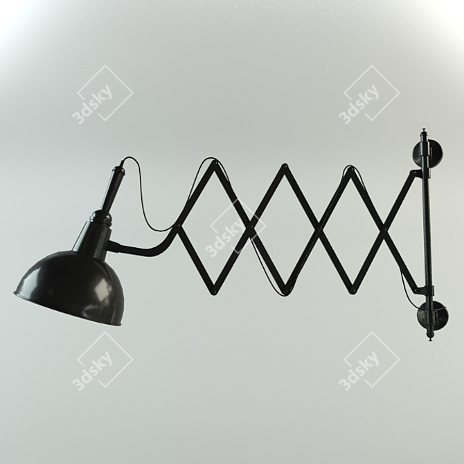 Elegant Wall Lamp 3D model image 1