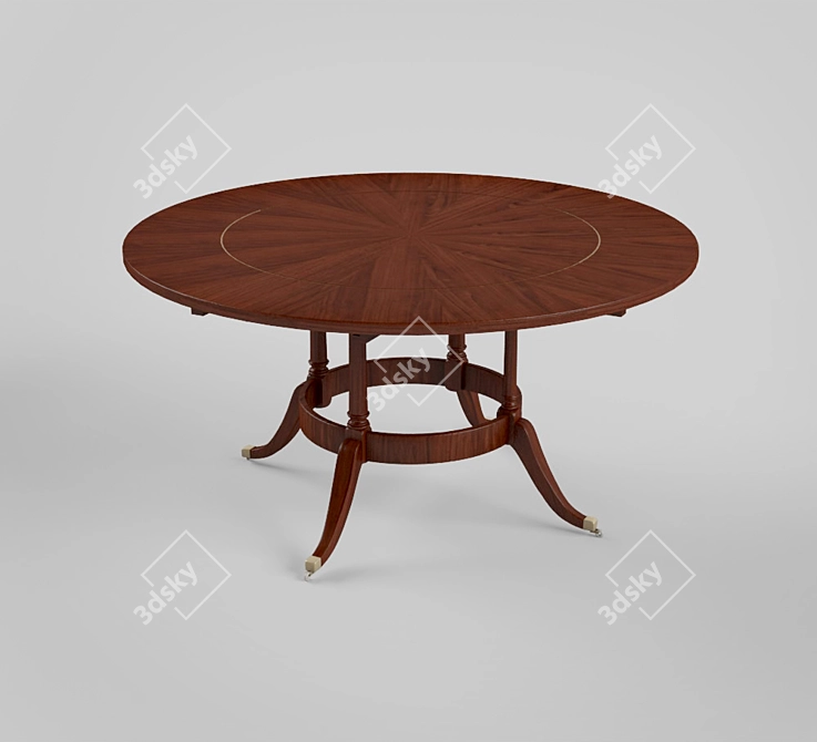 Elegant Round Dining Table: 1500*1500 3D model image 1