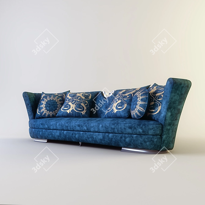 Italian Elegance: Elledue Sofa 3D model image 1