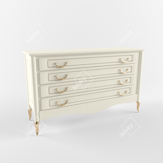 Versatile Storage Solution: Chest of Drawers 3D model image 1