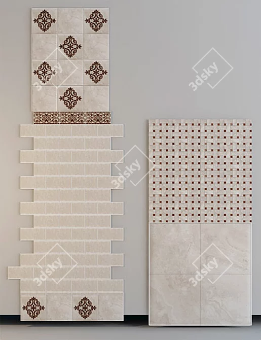 Villa Ada Geometric Tiles 3D model image 1