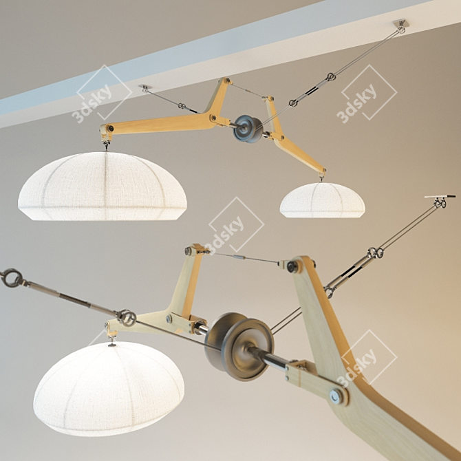 Smart Scale Pendant Light 3D model image 1