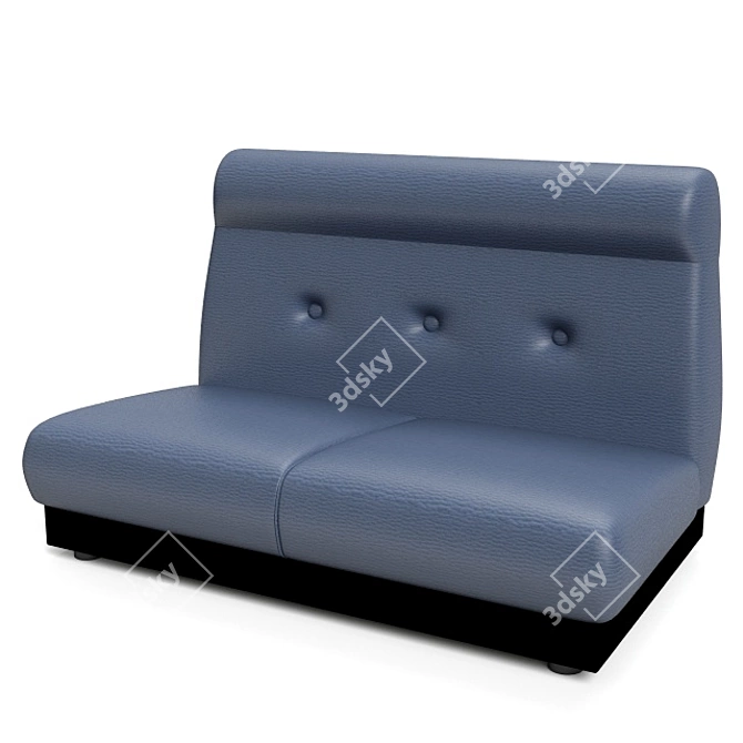 Sleek Leather Seating: Contemporary Elegance 3D model image 1