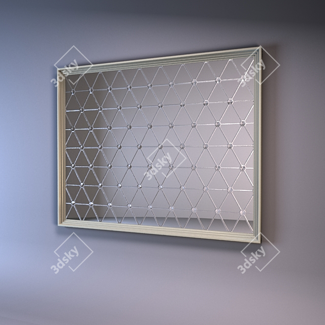 Elegant Mosaic Mirror Accent 3D model image 1