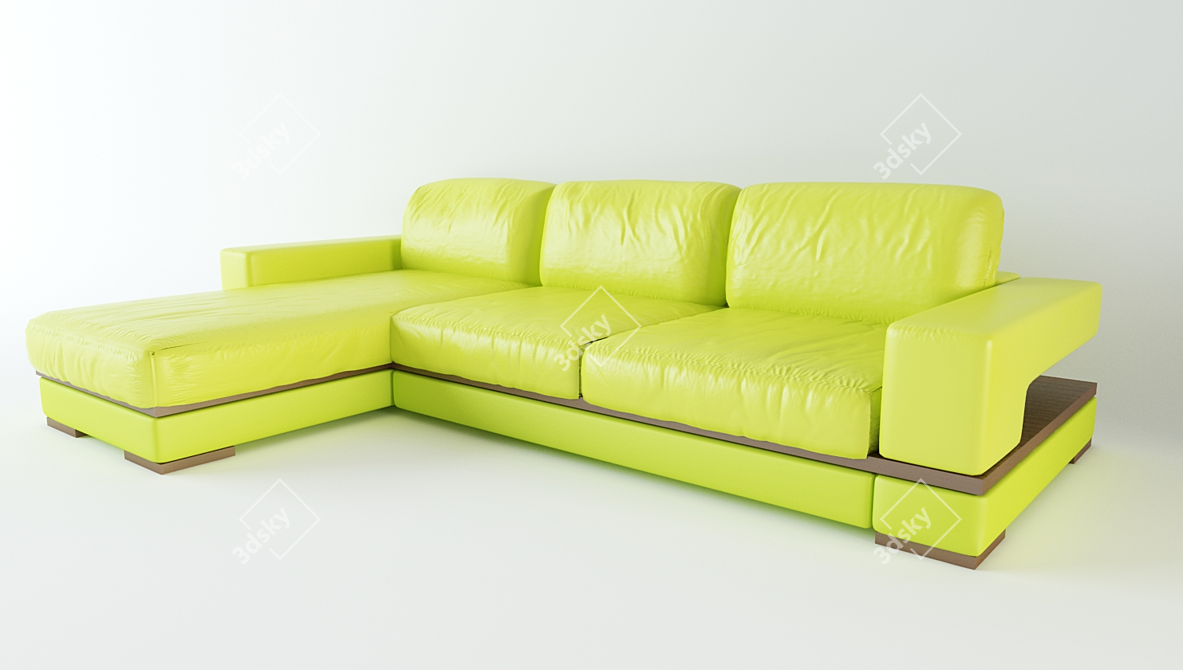 Contemporary Displacement Sofa 3D model image 1