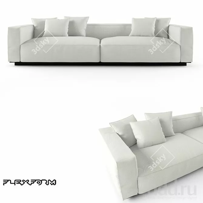 Luxurious Flexform Grandmare Sofa 3D model image 1