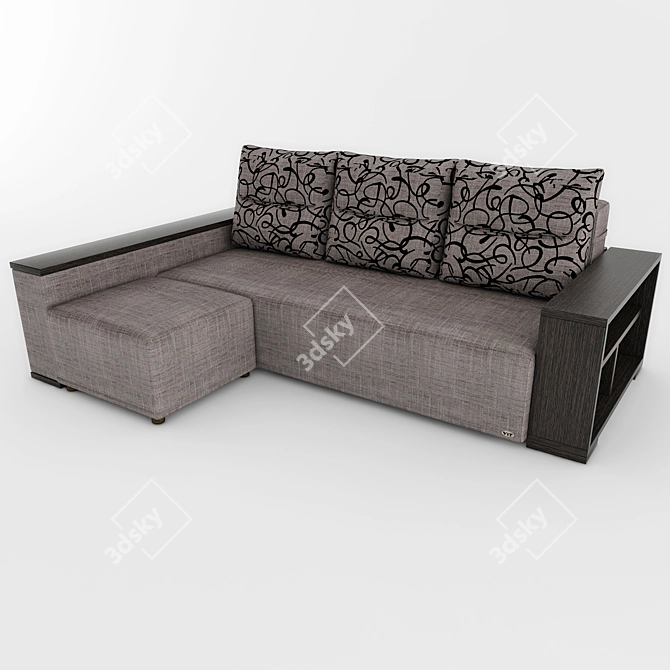 Madrid Divan: Quality Materials 3D model image 1