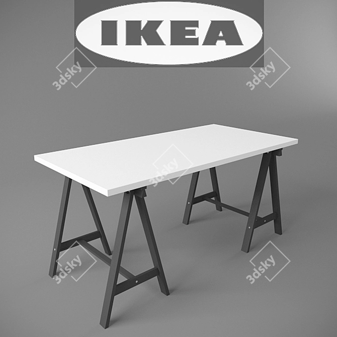 IKEA LINNMON ODWALD: Stylish and Functional Workstation 3D model image 1