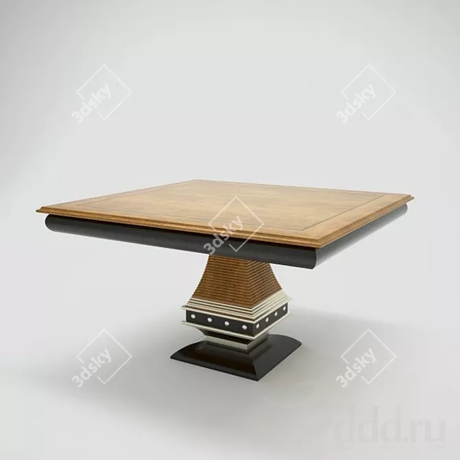 Exquisite Deco Dining Table 3D model image 1