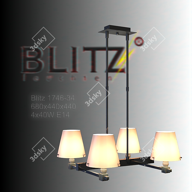 Blitz 1746-34 Ceiling Chandelier 3D model image 1