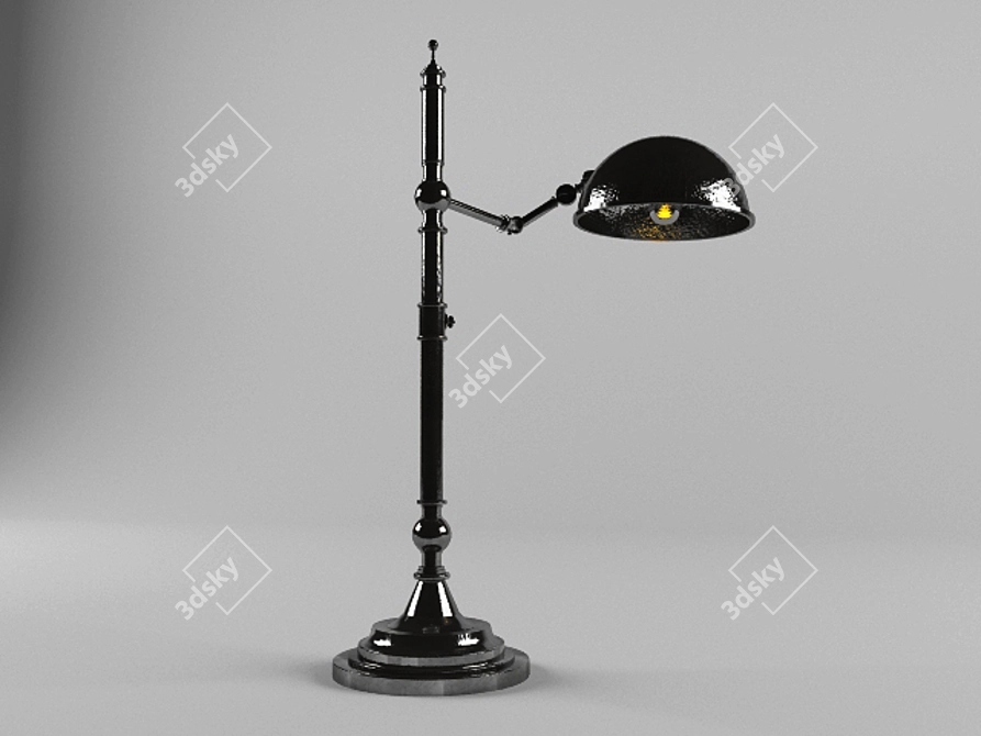 Bronze Pharmacy Task Table Lamp 3D model image 1