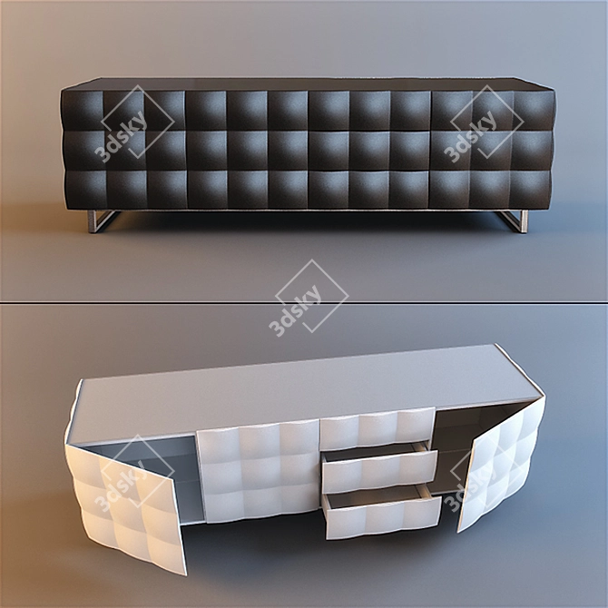 Table Black Russian 3D model image 1