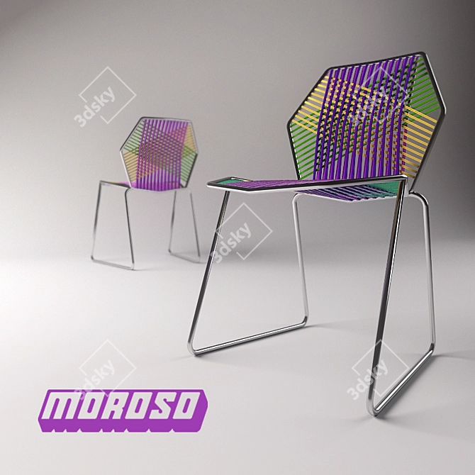 Moroso Tropicalia Chair: Vibrant and Stylish Outdoor Seating 3D model image 1
