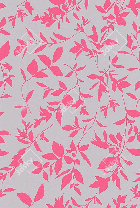 Glamorous Midsummer Wallpaper in Hot Pink 3D model image 1