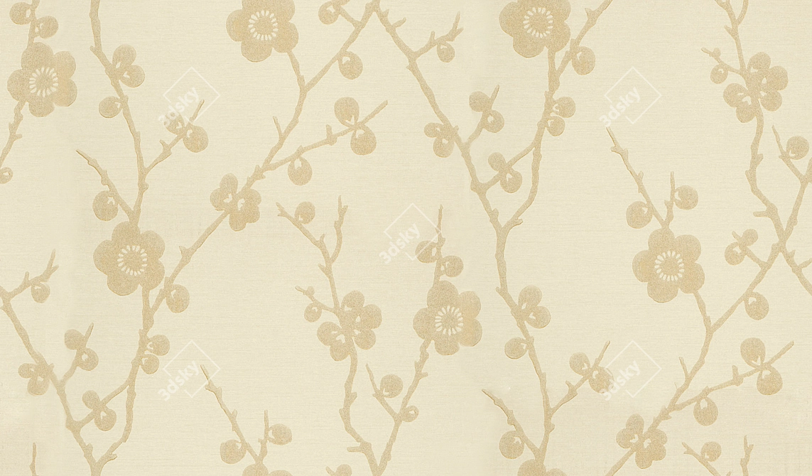 Golden Floral Delight: Harlequin Blossom 75304 3D model image 1