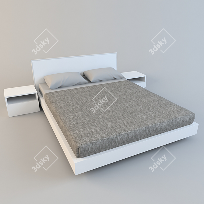 Modern Scandinavian Bed - BoConcept 3D model image 1