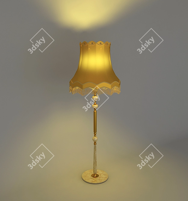 Elegant Torchere Design 3D model image 1