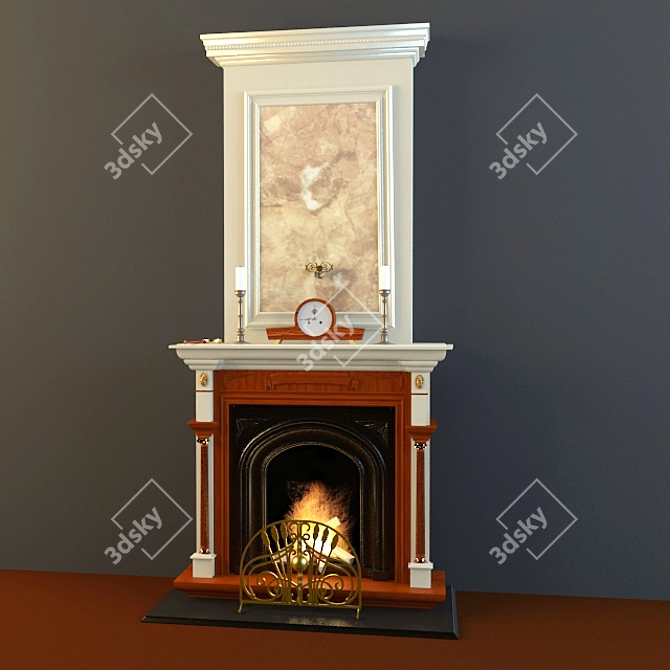 Sherlock Holmes Fireplace 3D model image 1