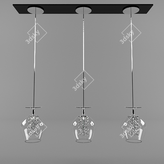 Crystal Chandelier Pendant LK-0053 3D model image 1