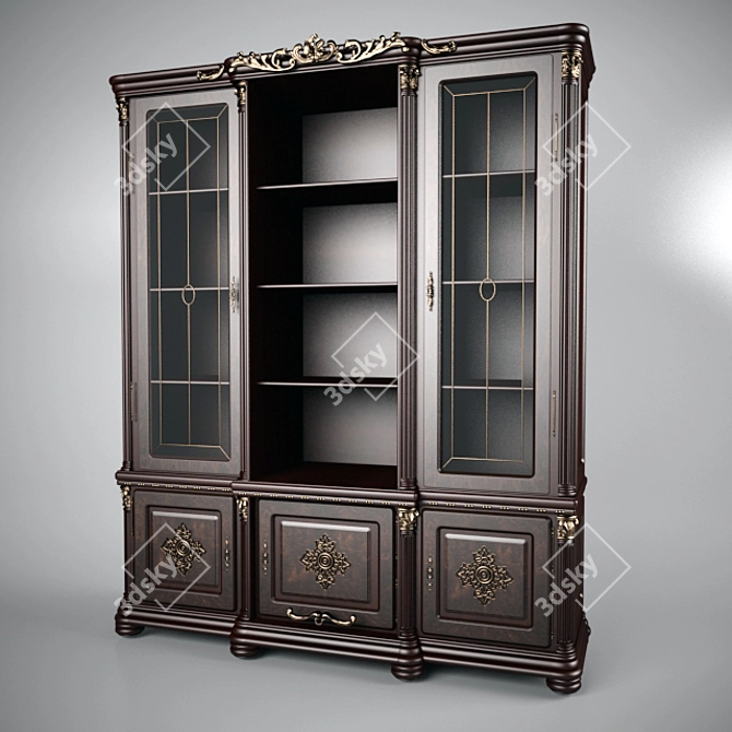 Title: Classic Custom Showcase | 225x75x271 Dimensions 3D model image 1