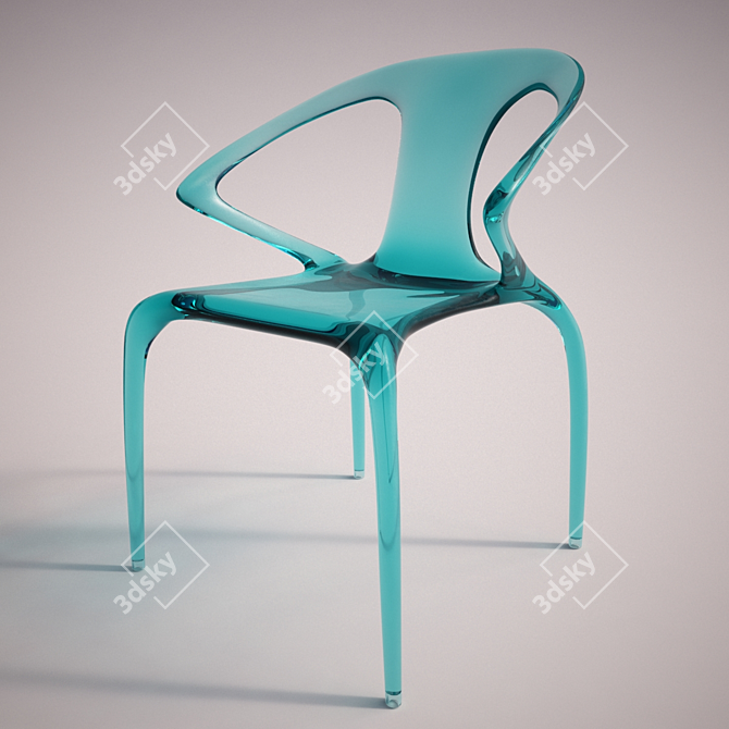 Elegant Roche-Bobois Chair Exhibit 3D model image 1