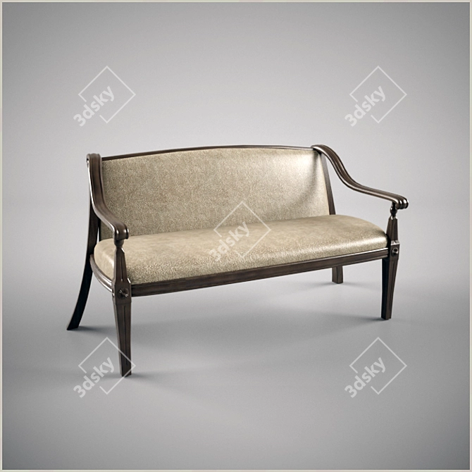 Classic-style Daybed 3D model image 1