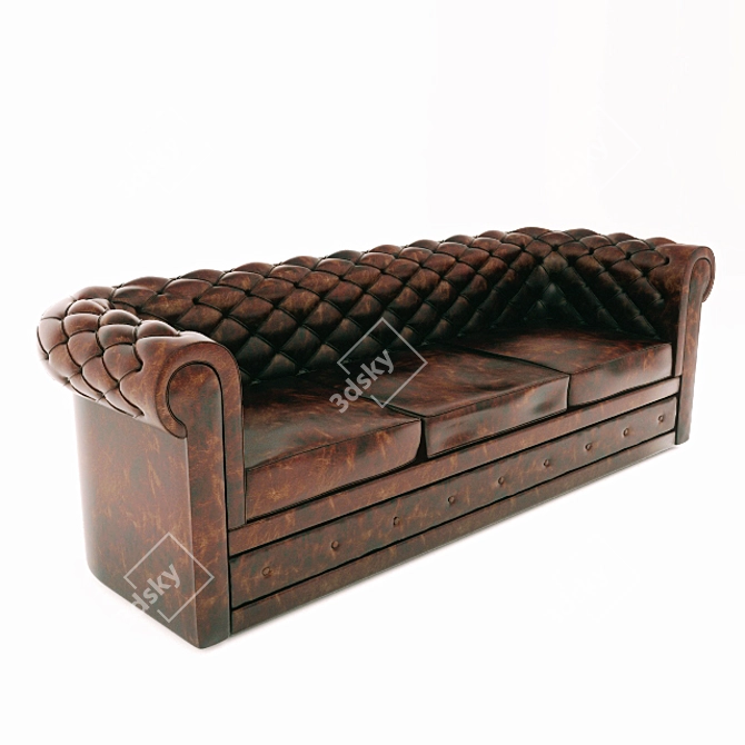 Elegant Classic Sofa 3D model image 1